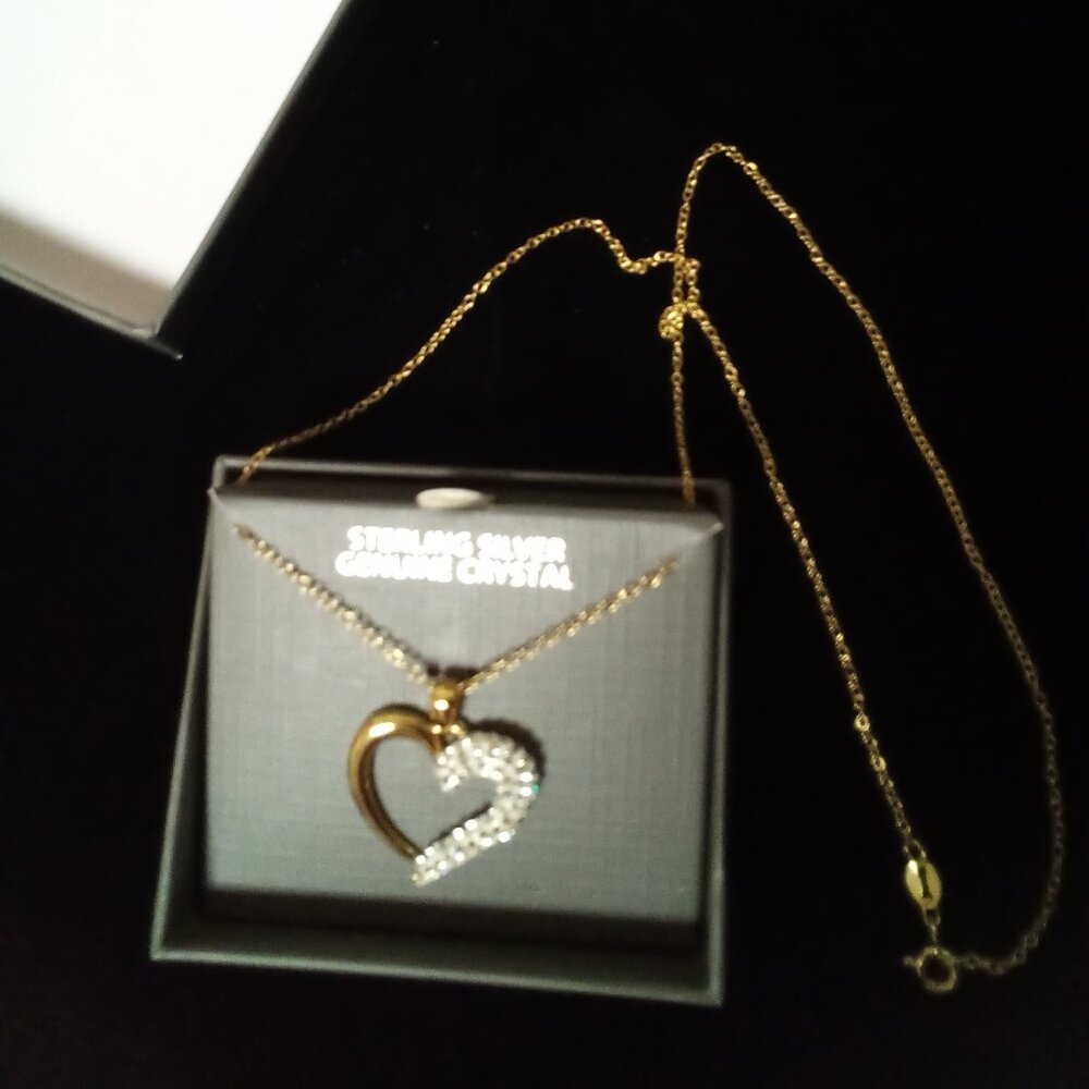 Sterling silver crystal necklace